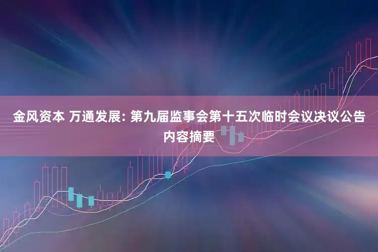 金风资本 万通发展: 第九届监事会第十五次临时会议决议公告内容摘要